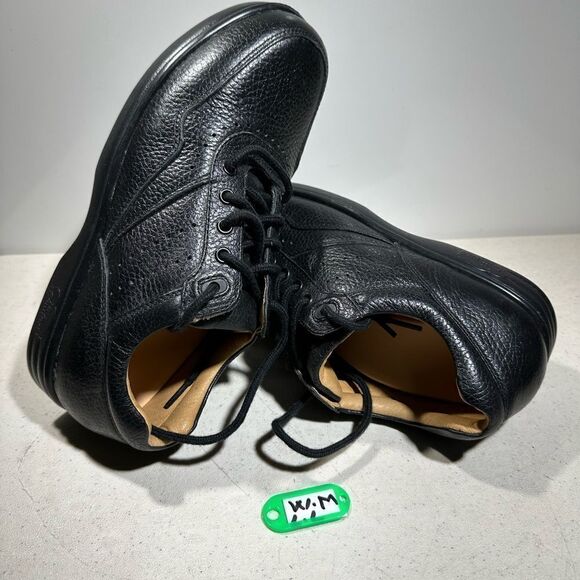 NEW Dr. Comfort 1010 Patty Black Leather Lace Up Walking Shoes Women's 8,5W - Picture 1 of 8